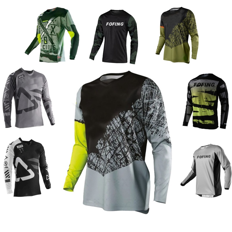 Mountain Biking Trails - MTB Downhill Geprint Motocross Jersey Lange