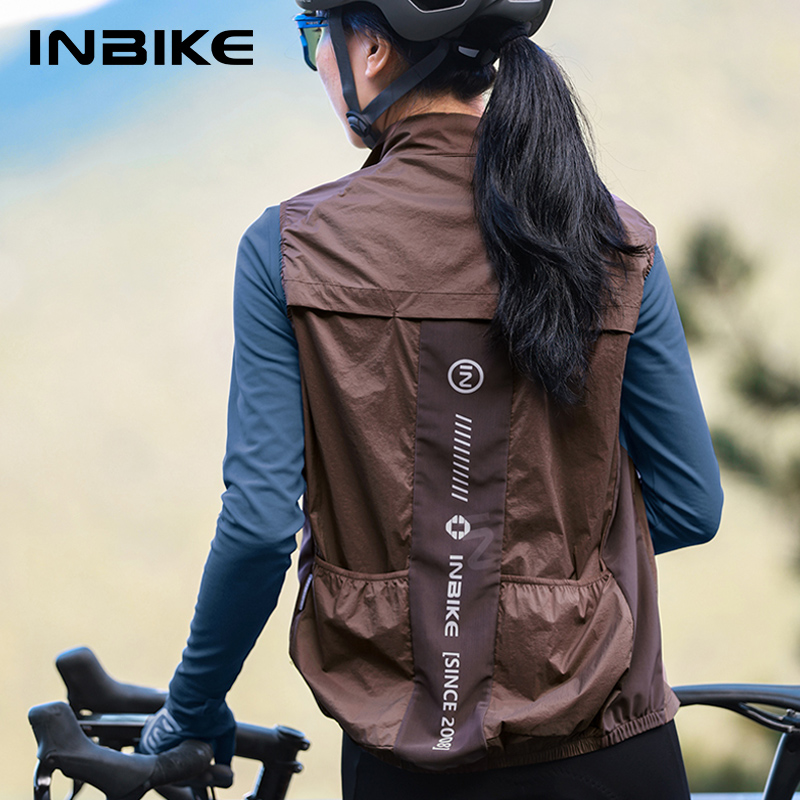 Mountain Biking Rain Jacket - Inbike Fietsvest Voor Dames Mouwloos Hardloopregenjack