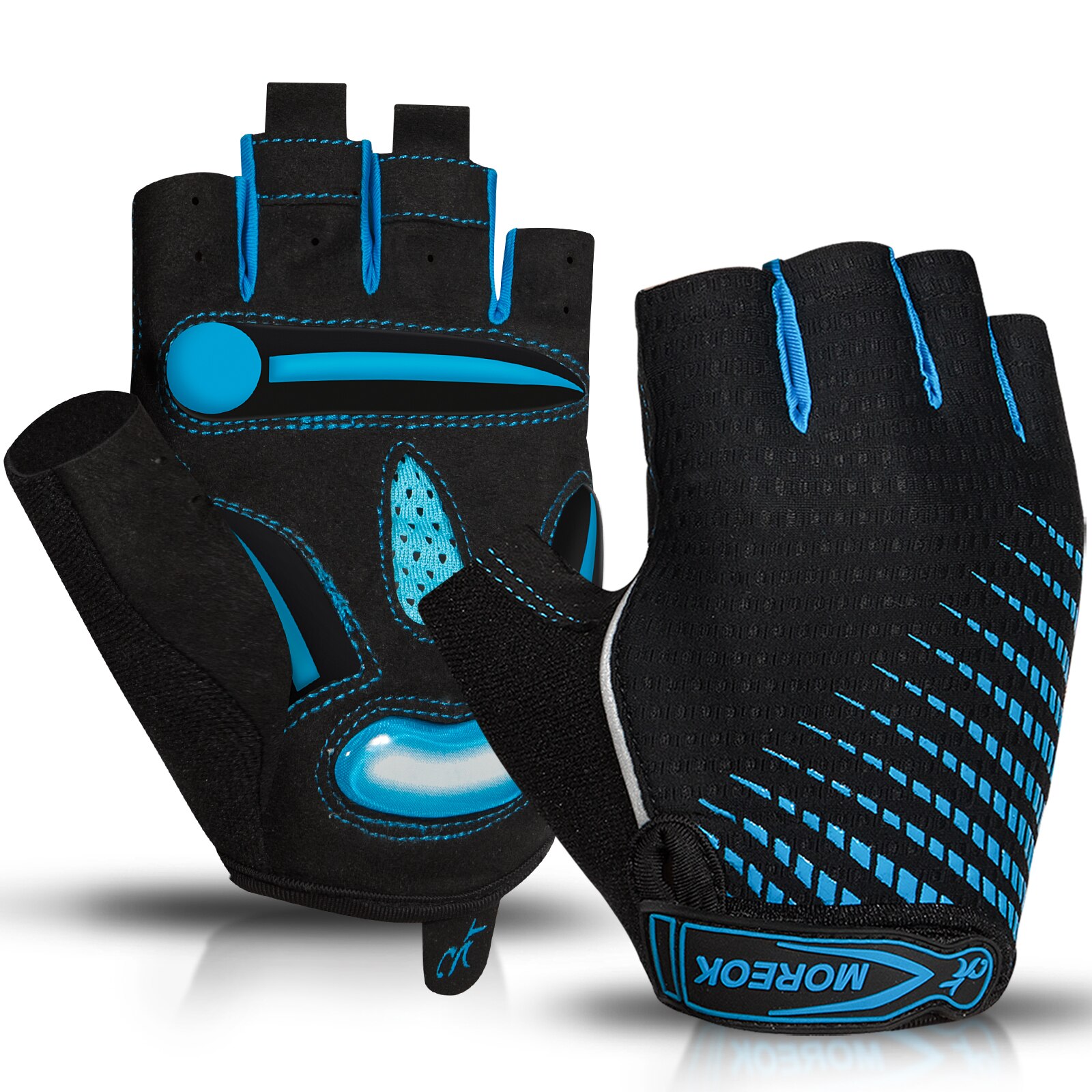 Mountain Biking Gloves Mens - MOREOK Fietshandschoenen, Ademende Fietshandschoenen, 5MM Gel