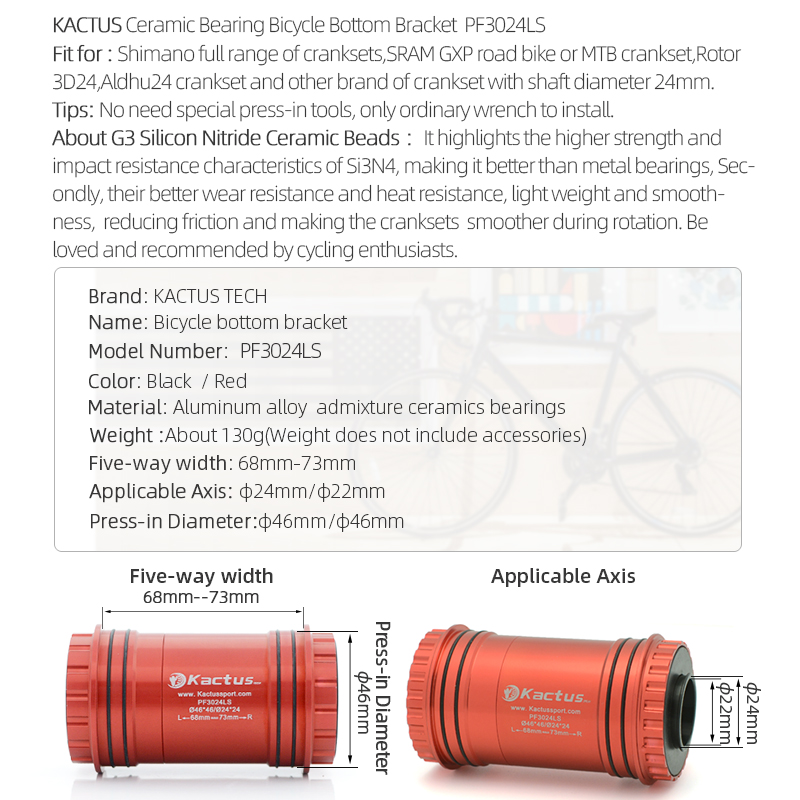 KACTUS PF3024LS Keramische Pre - Bottom Bracket Press recensie en prijs